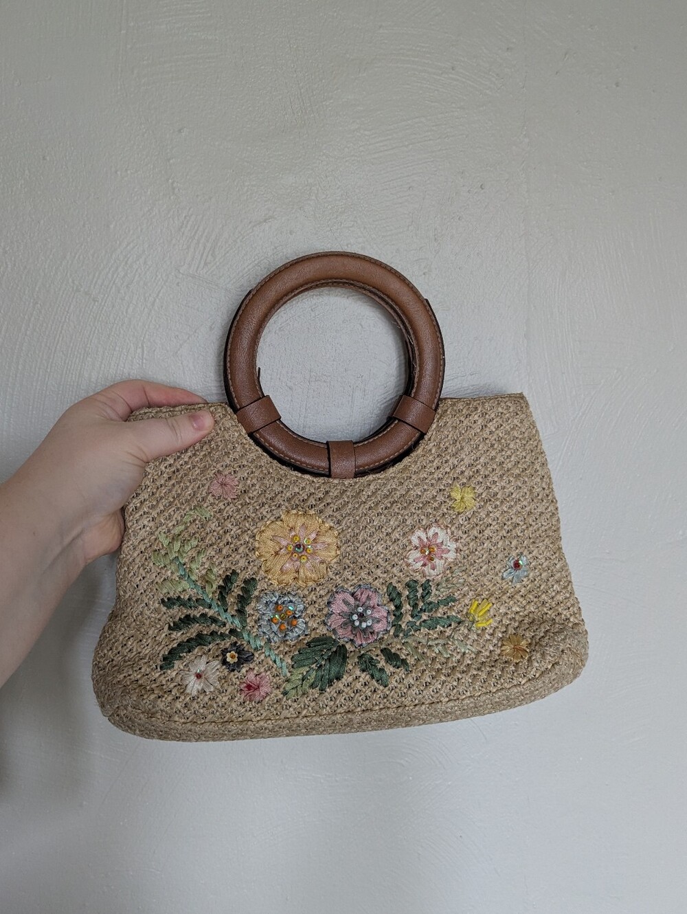Vintage Duck Head Embroidered Clutch Bag